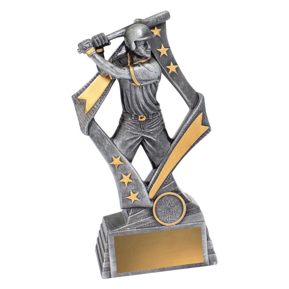 Flag Player Male Baseball Trophy