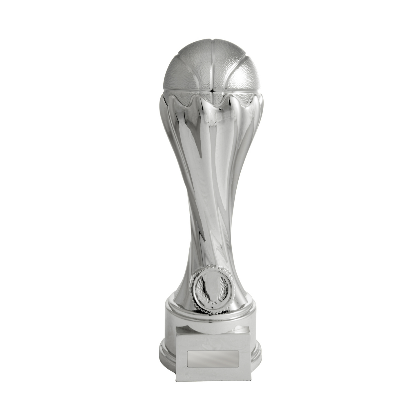 Invincible Tower Silver Basketball Trophy