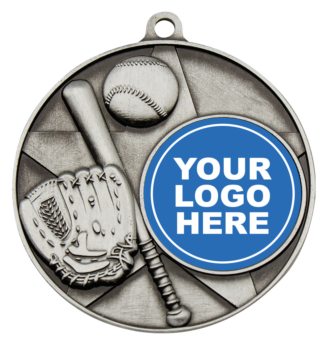 Baseball Softball Topline Medal Silver