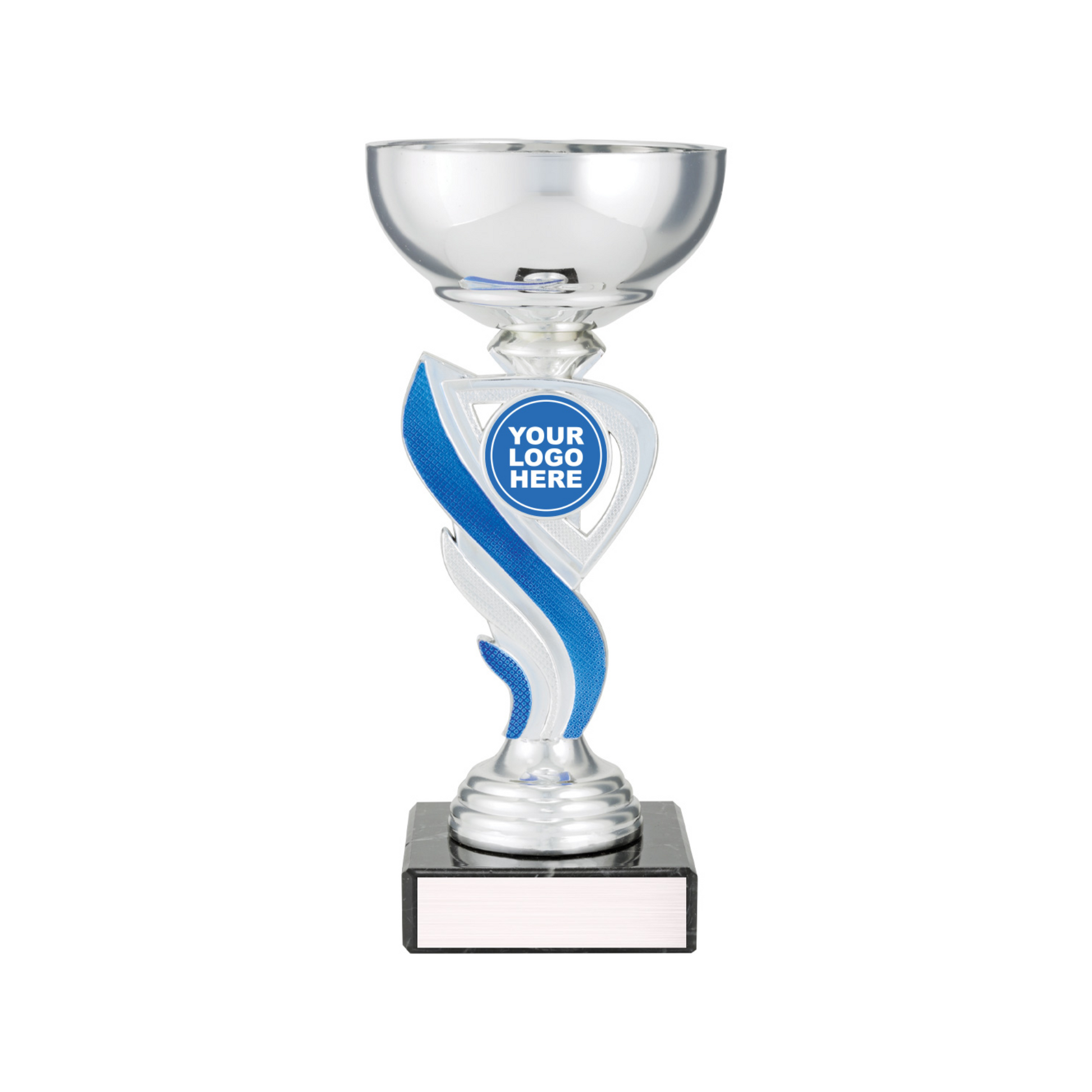 Blue Silver Mystic Cup Trophy