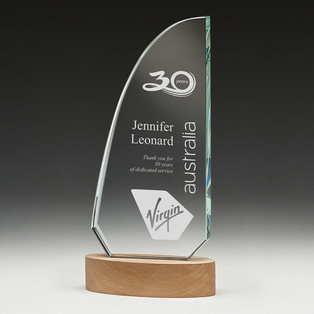 Corvette Glass Wood Award