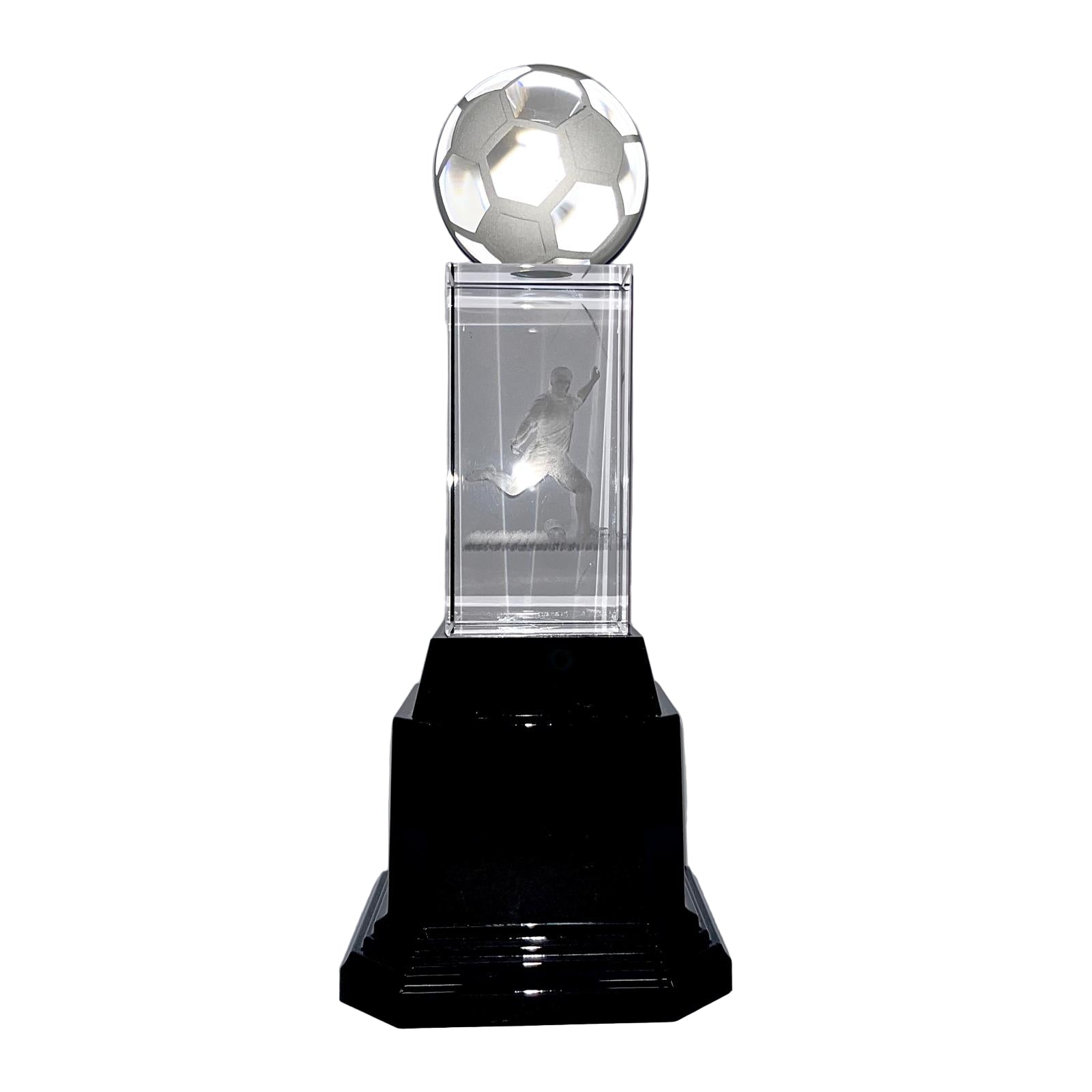 Ultimate Champion Soccer Hologram Crystal Trophy