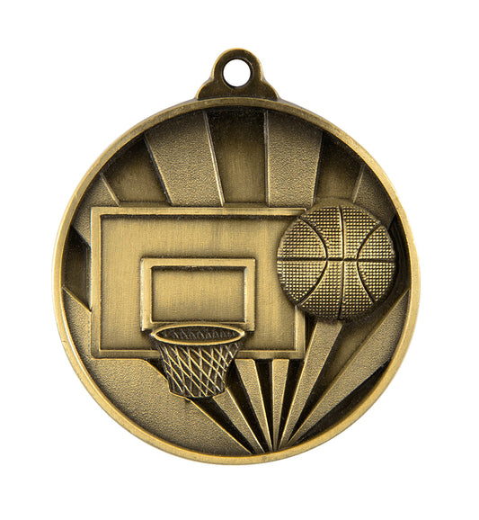Basketball Sunrise Medal