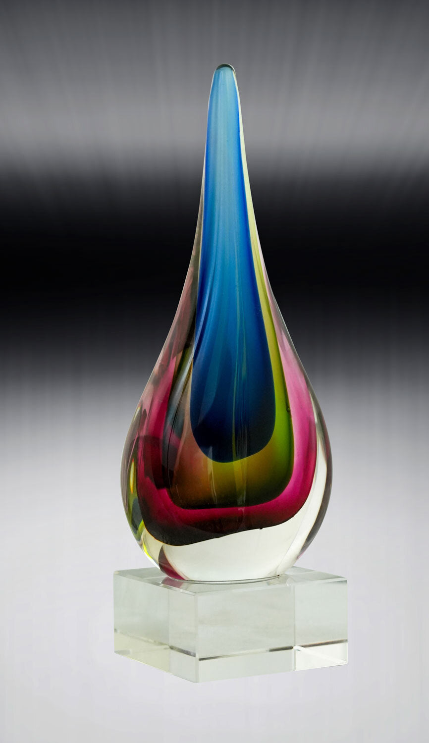 Artistic Glass Rainbow Trophy