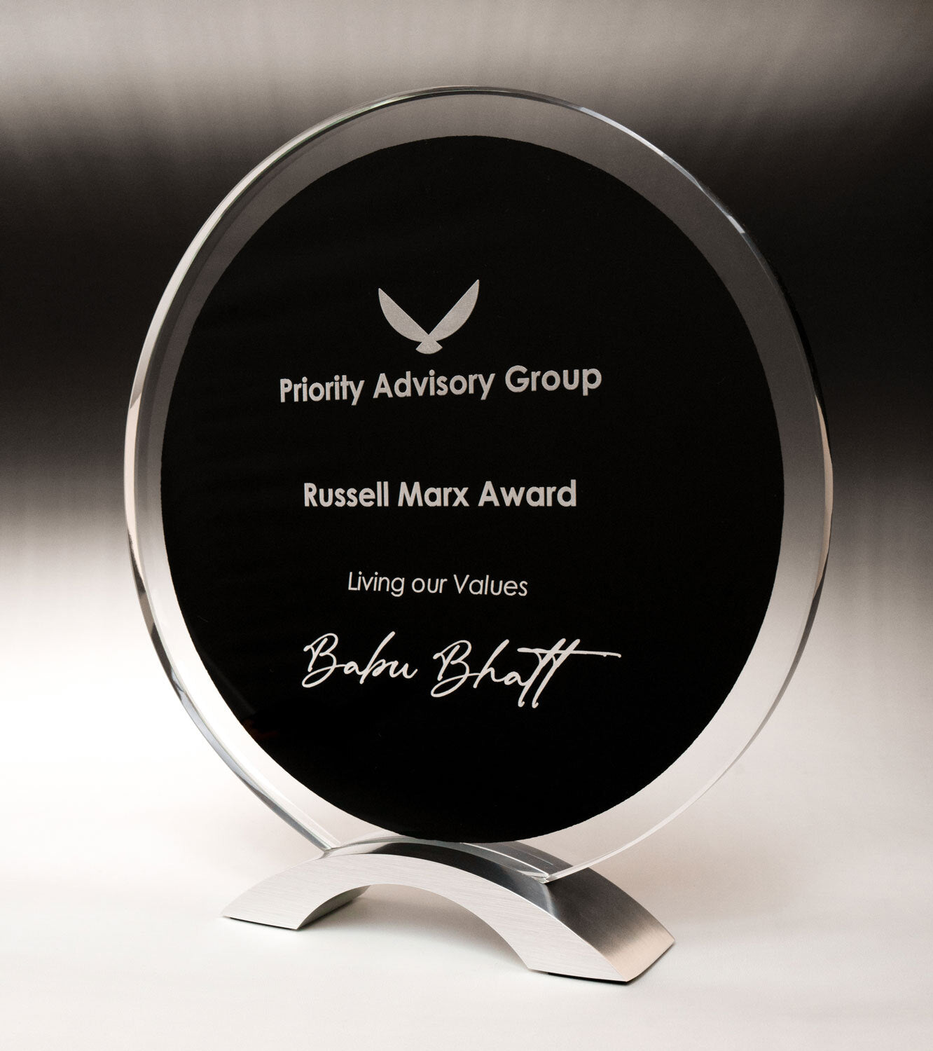 Black Ignite Glass Round Award