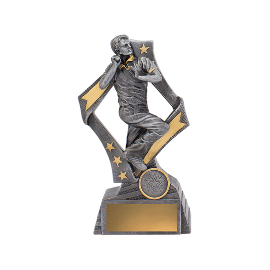 Flag Bowler Cricket Trophy