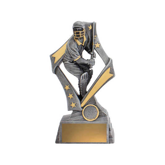 Flag Batsman Cricket Trophy