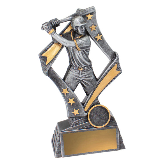 Flag Player Male Baseball Trophy