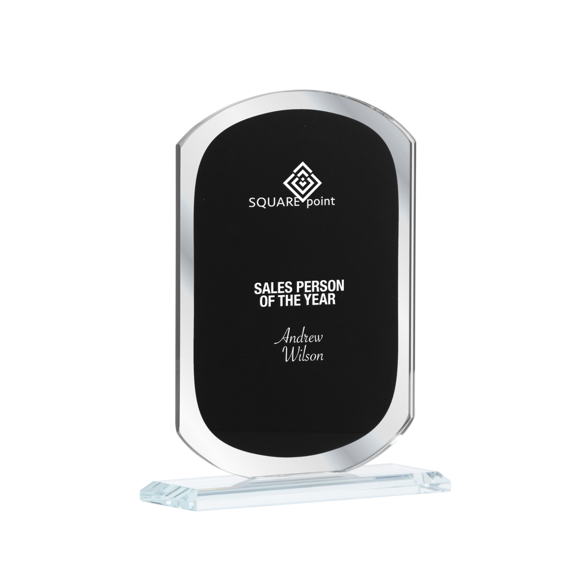 Black Silver Mirror Glass Award