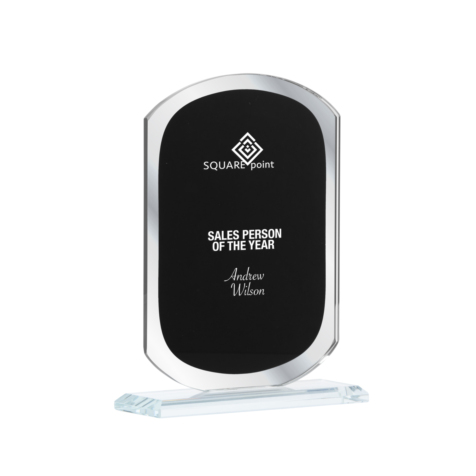 Black Silver Mirror Glass Award