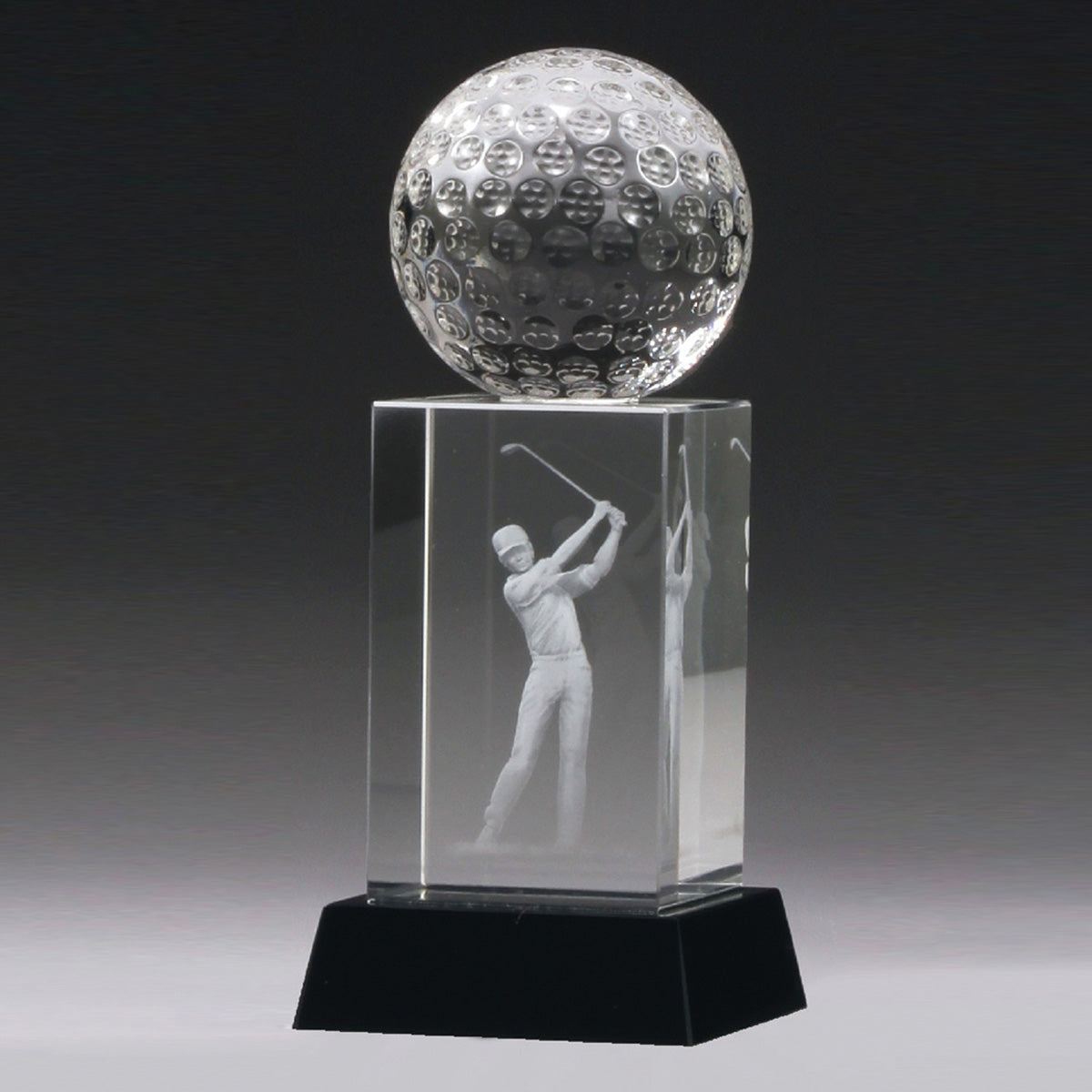 Crystal Golf Hologram Trophy