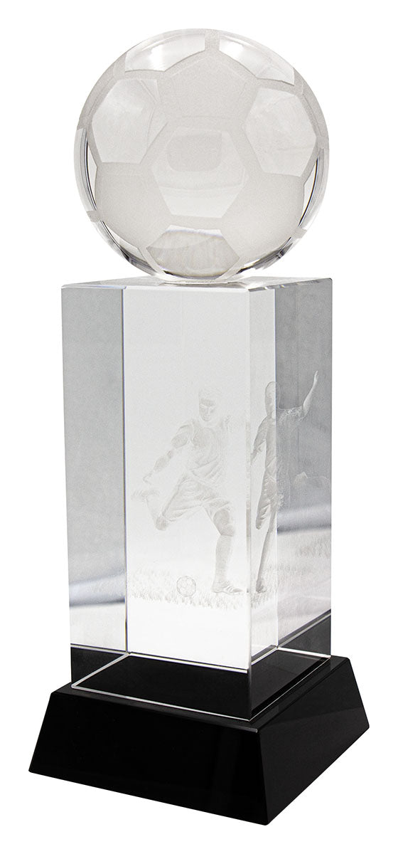 Soccer Hologram Crystal Award