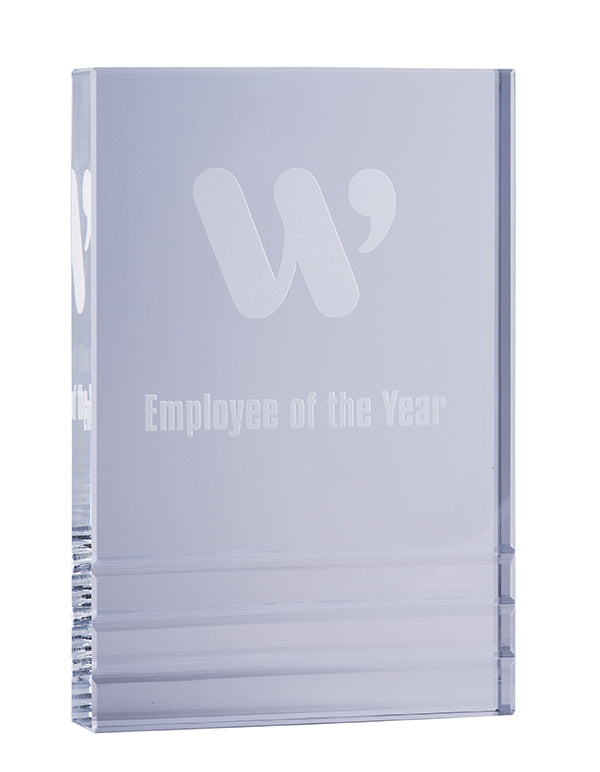 Crystal Ridged Block Award