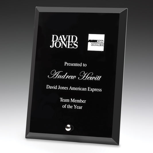 Prime Glass Black Plaque