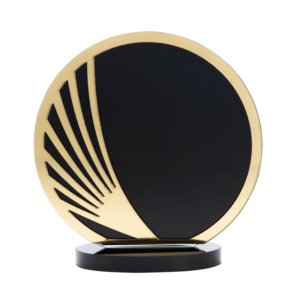 Gold Acrylic Black Glass Award