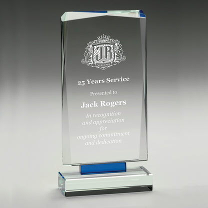 Blue Mirage Glass Award + Free Gift Box
