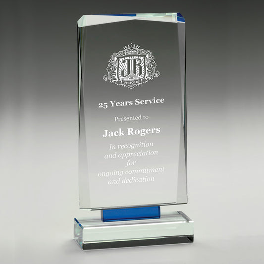Blue Mirage Glass Award + Free Gift Box