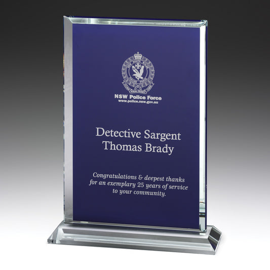 Glass Blue Billboard Award + Free Gift Box