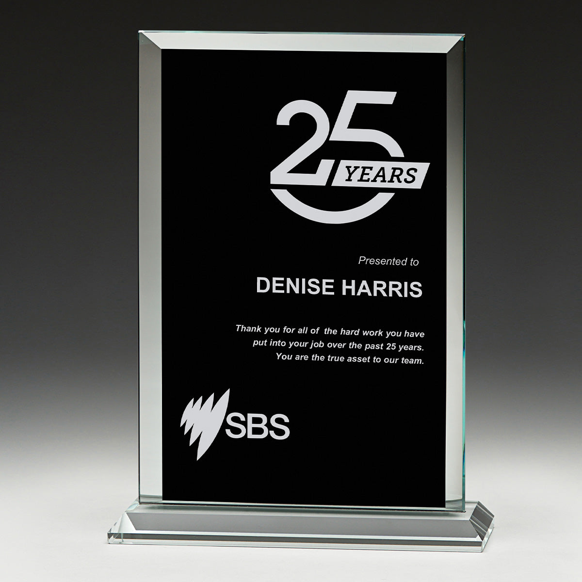 Glass Black Billboard Award + Free Gift Box