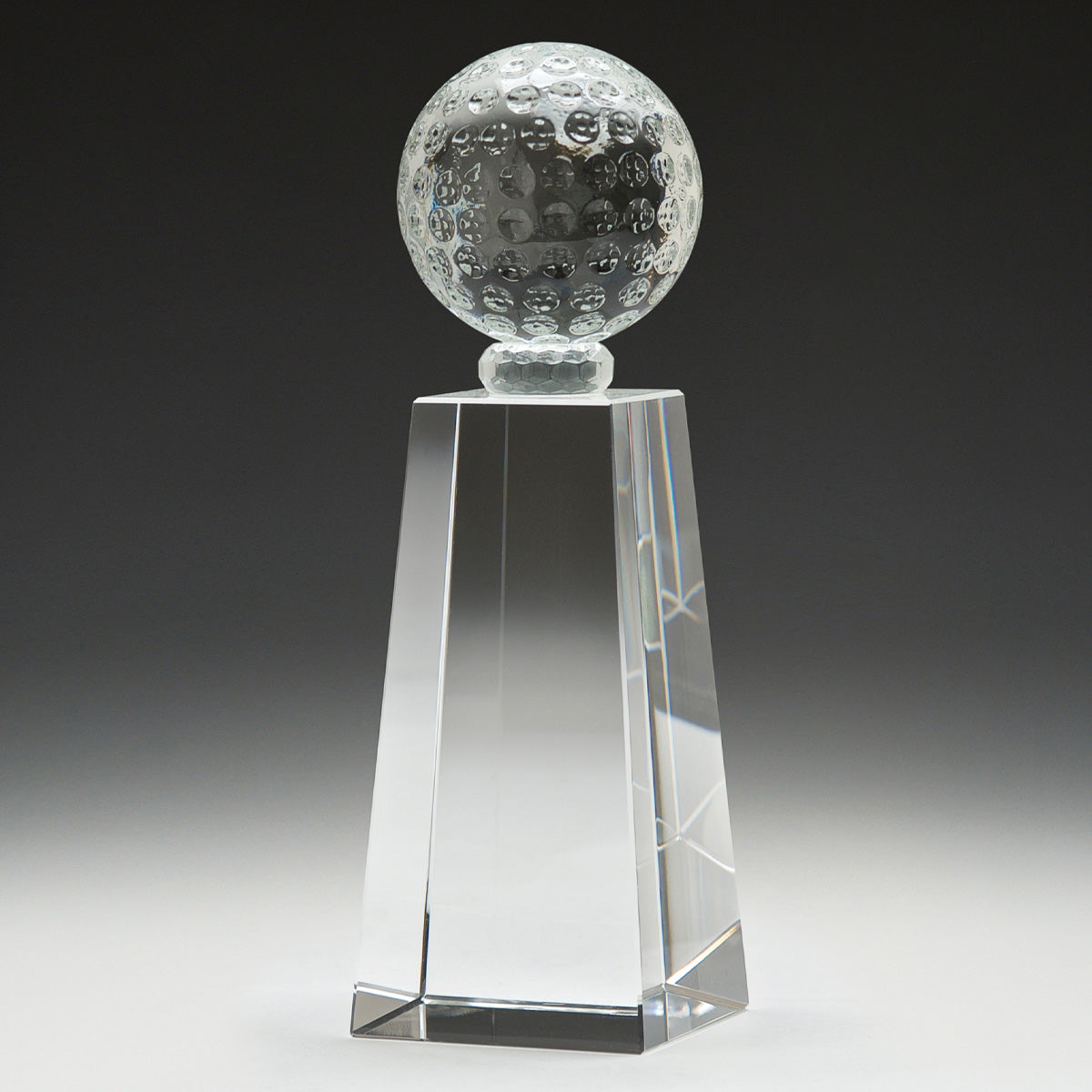 Golf Crystal Pedestal Trophy