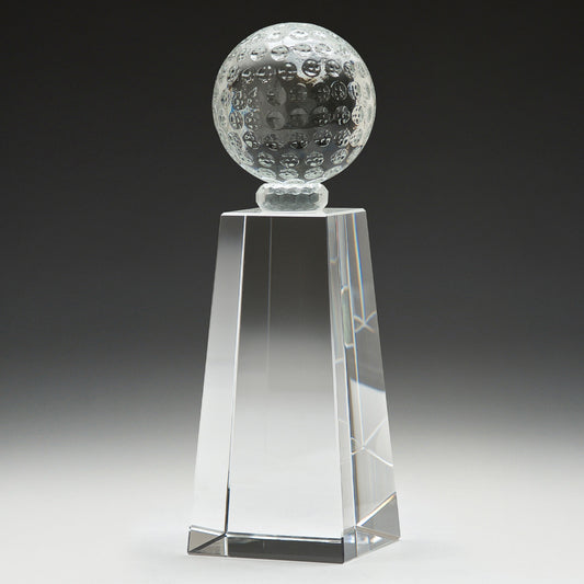 Golf Crystal Pedestal Trophy