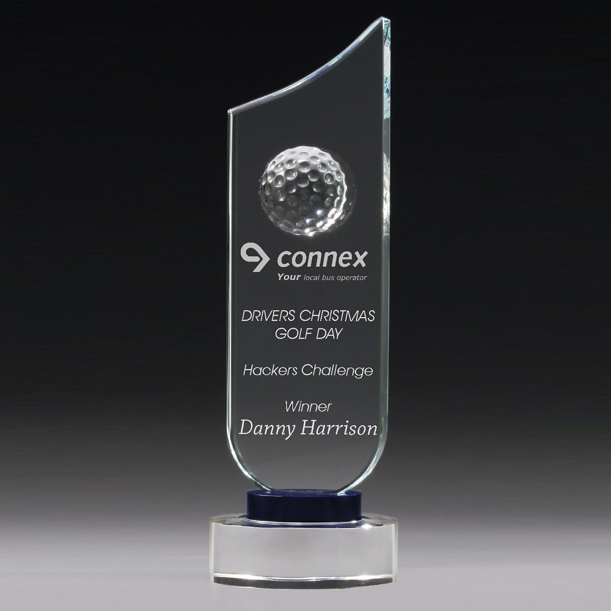 Golf Sabre Blue Crystal Award