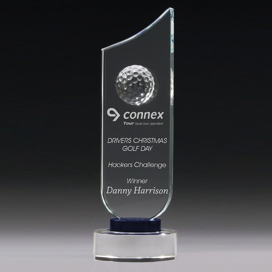 Golf Sabre Blue Crystal Award