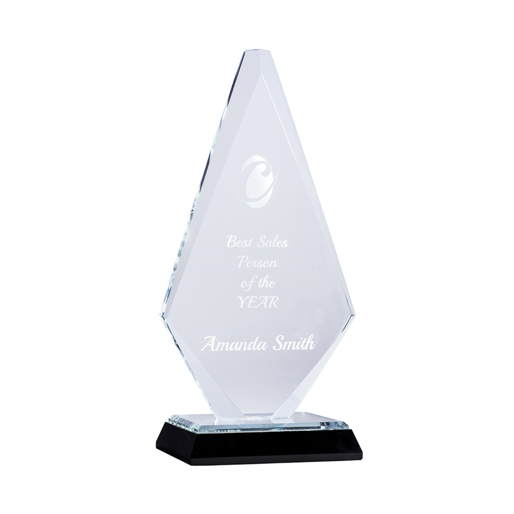 Mirror Base Glass Arrowhead Award