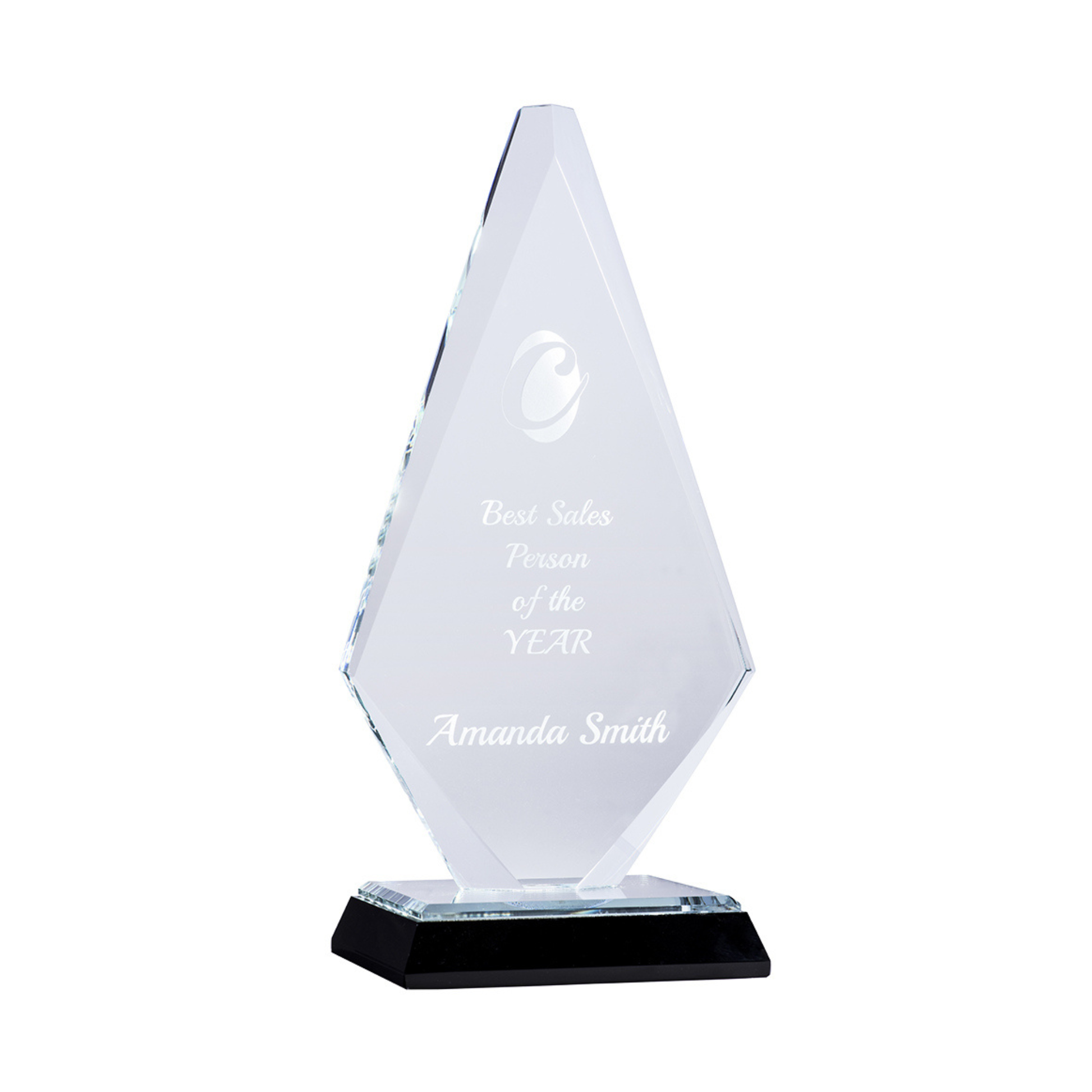 Mirror Base Glass Arrowhead Award