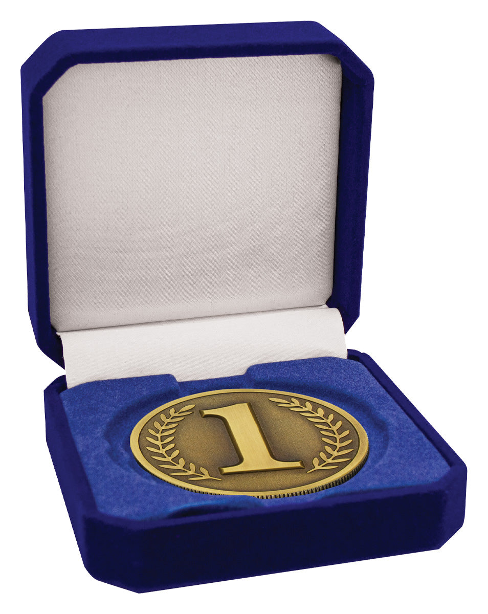 Prestige Medal with Crown Blue Medal Box