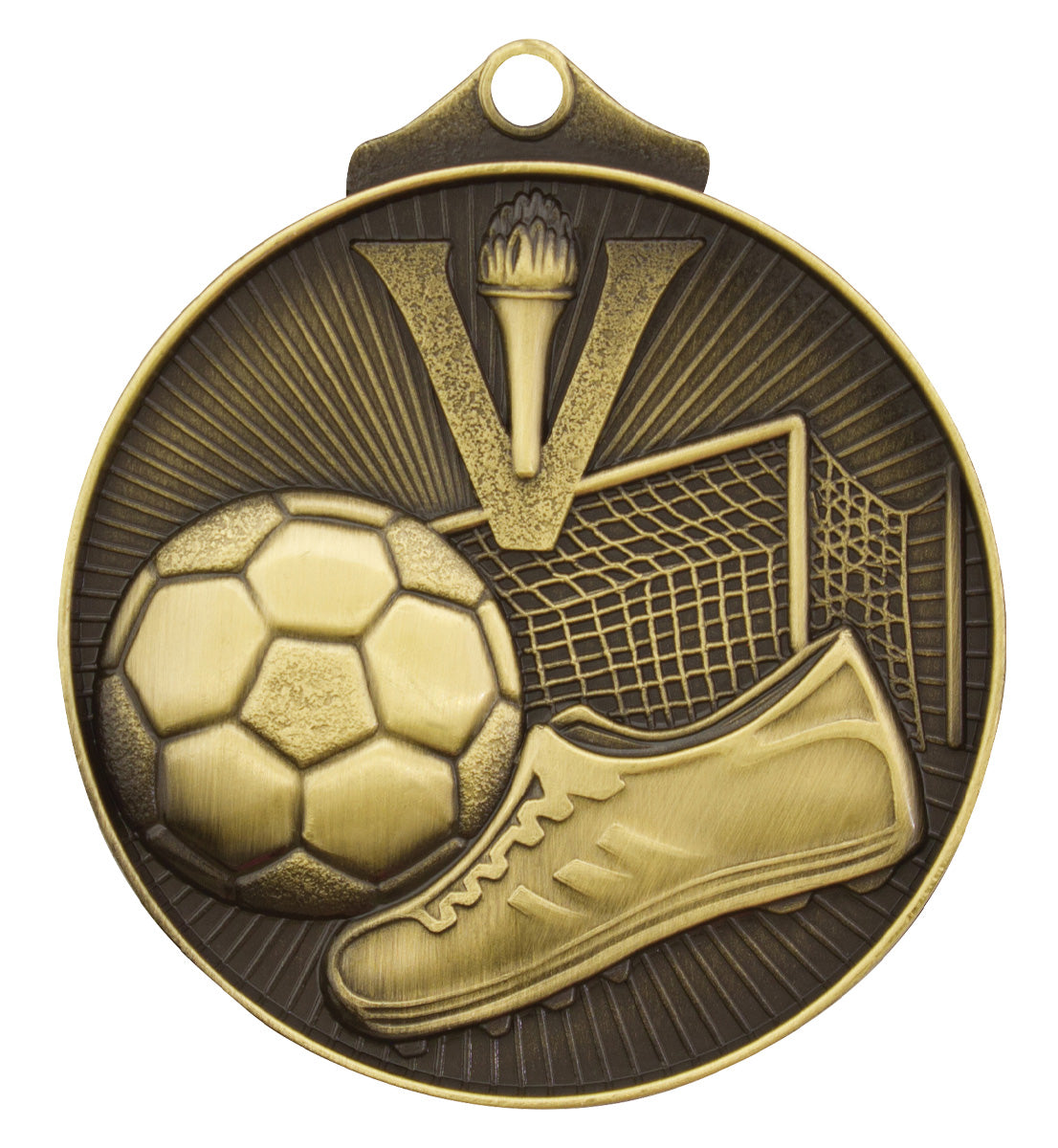 Football Soccer Victory Medal Gold