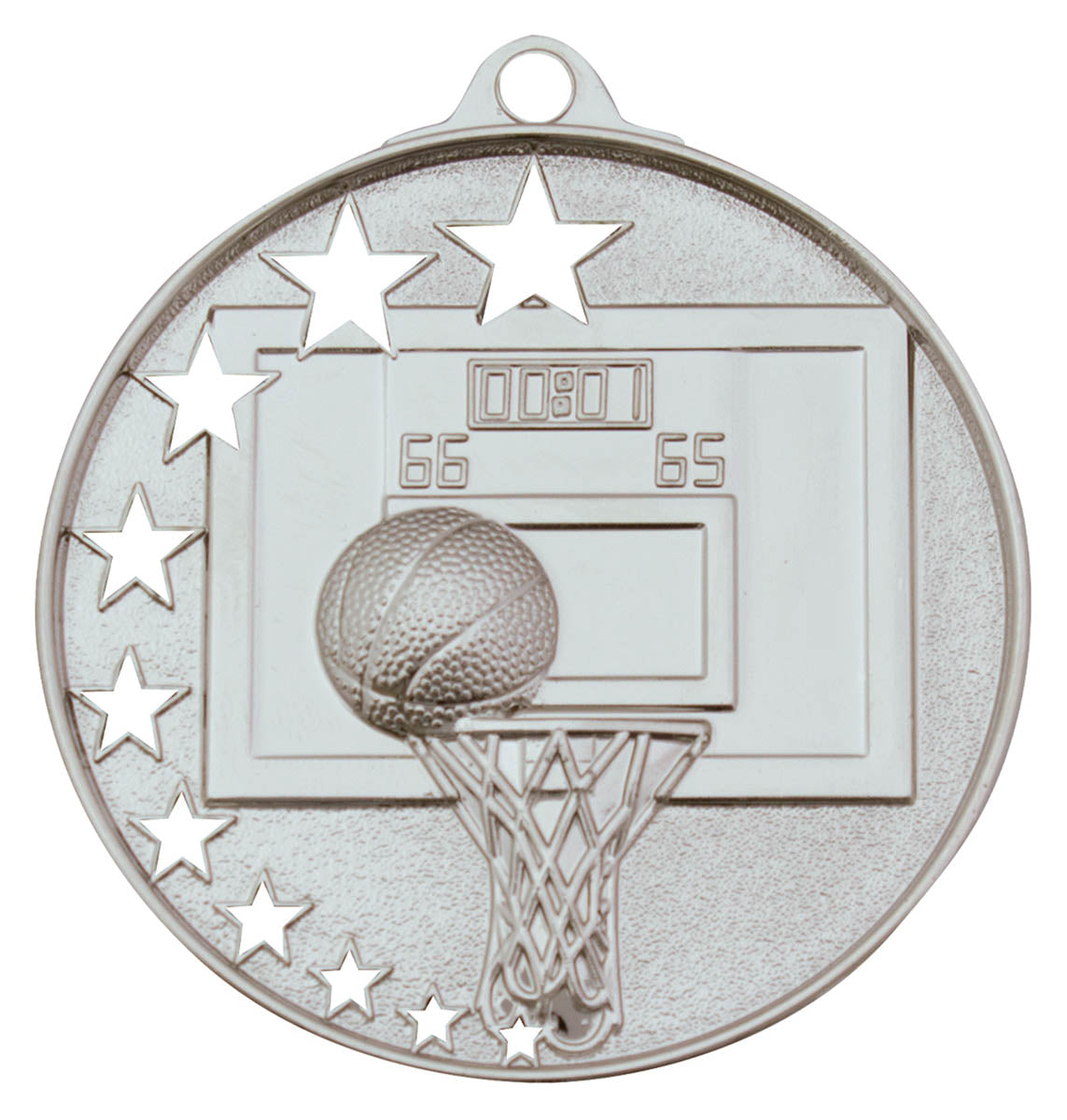 Basketball Stars Medal Silver