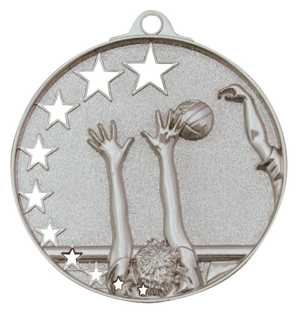 Volleyball Stars Medal Silver