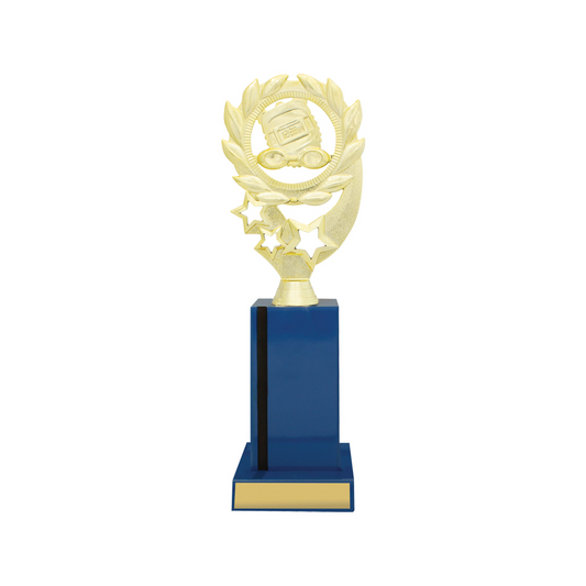 Swim Gloss Blue Column Trophy