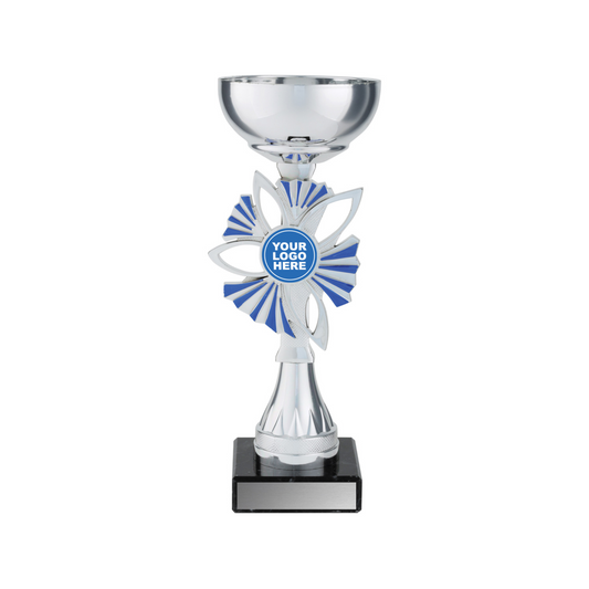 Plumeria Cup Blue Silver Trophy