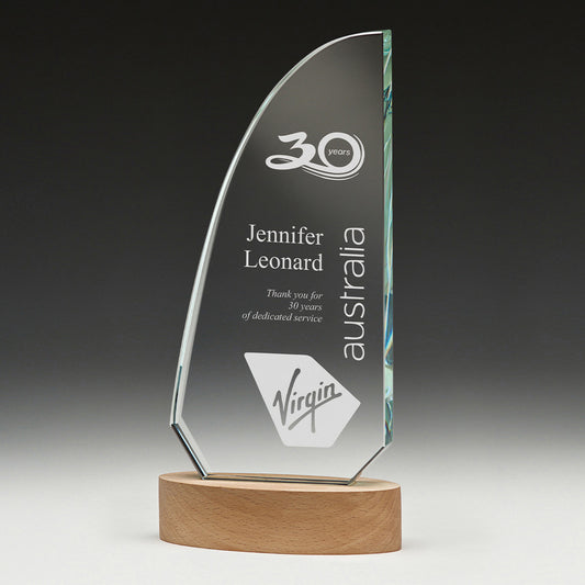 Corvette Glass Wood Award