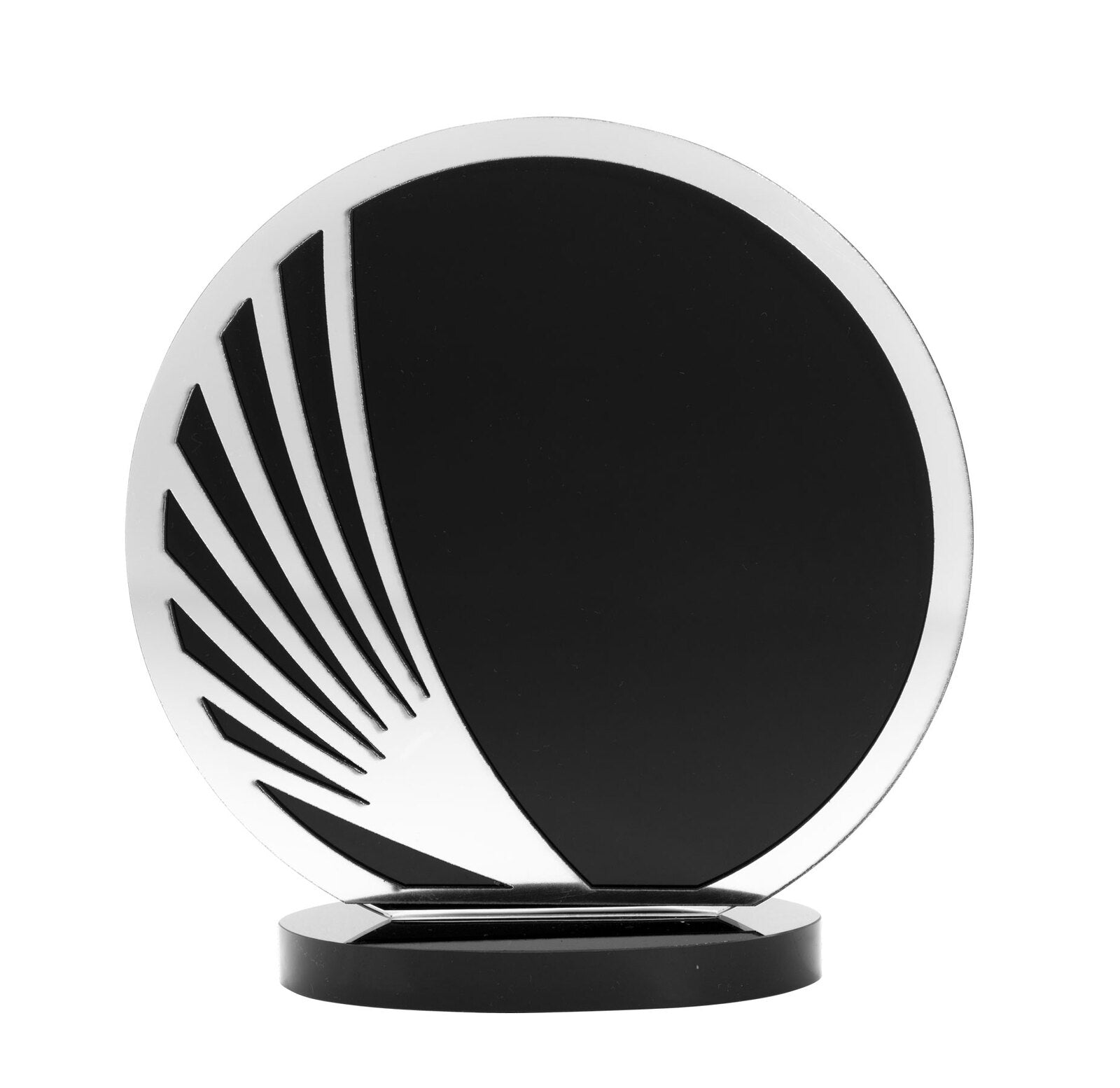 Silver Acrylic Black Glass Award