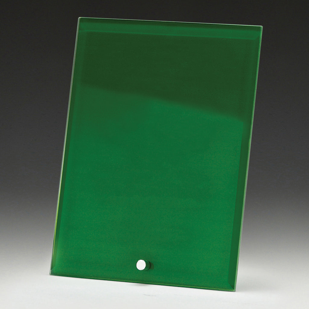 Craft Glass Plaque Green