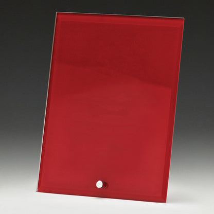 Craft Glass Plaque Red