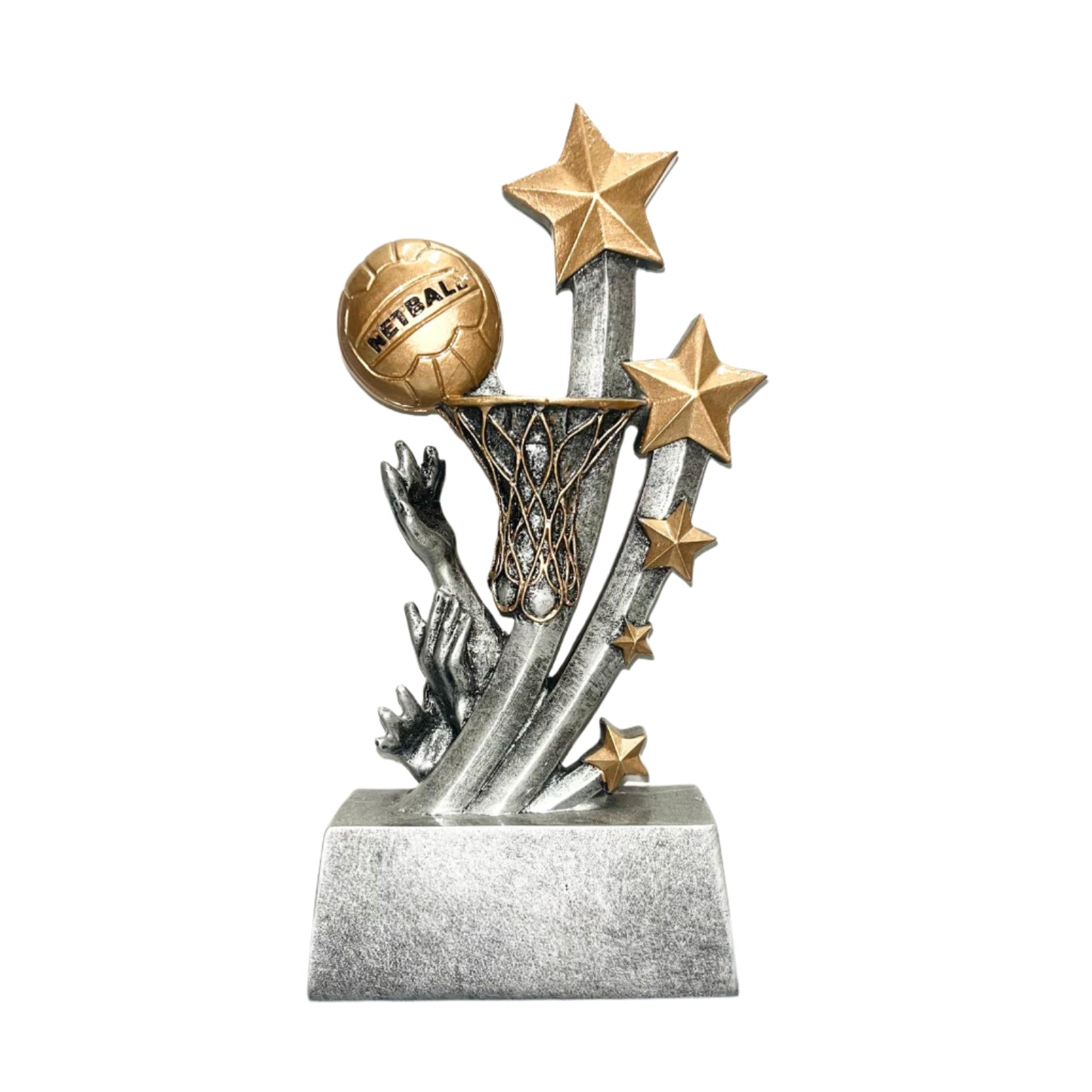 Netball Stars Theme Gold Trophy