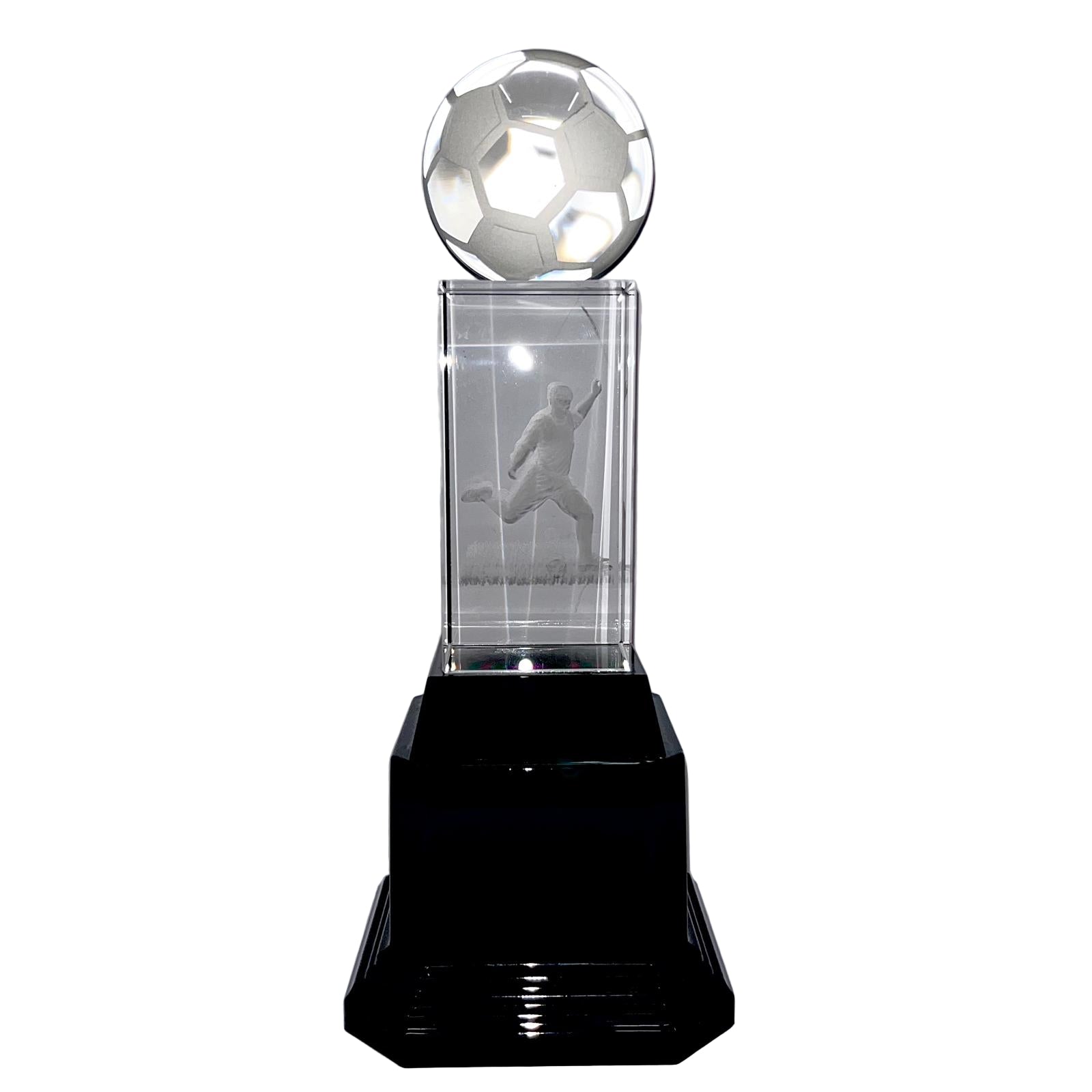 Ultimate Champion Soccer Hologram Crystal Trophy