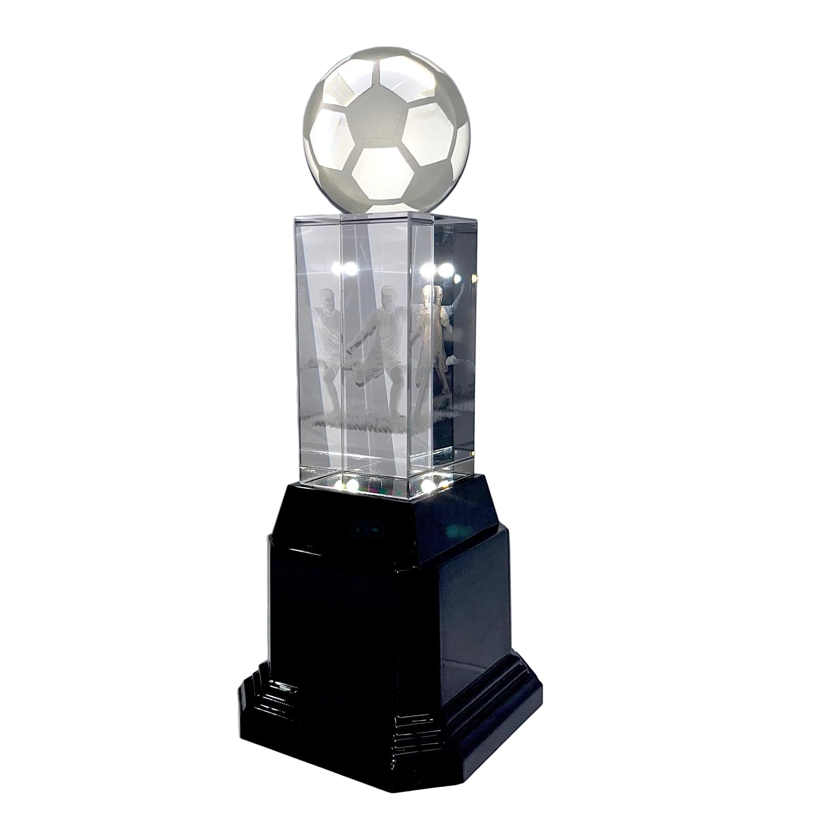 Ultimate Champion Soccer Hologram Crystal Trophy