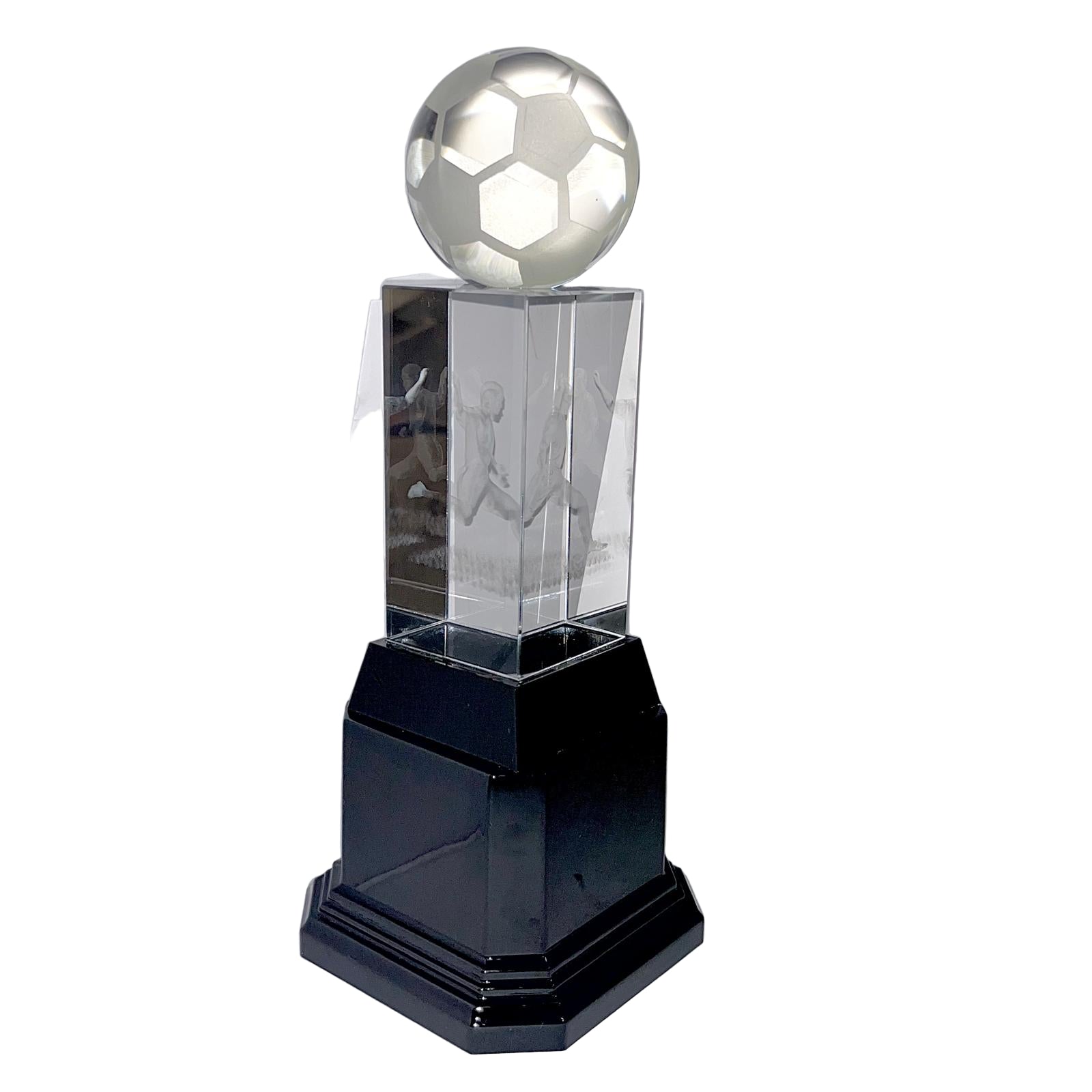 Ultimate Champion Soccer Hologram Crystal Trophy