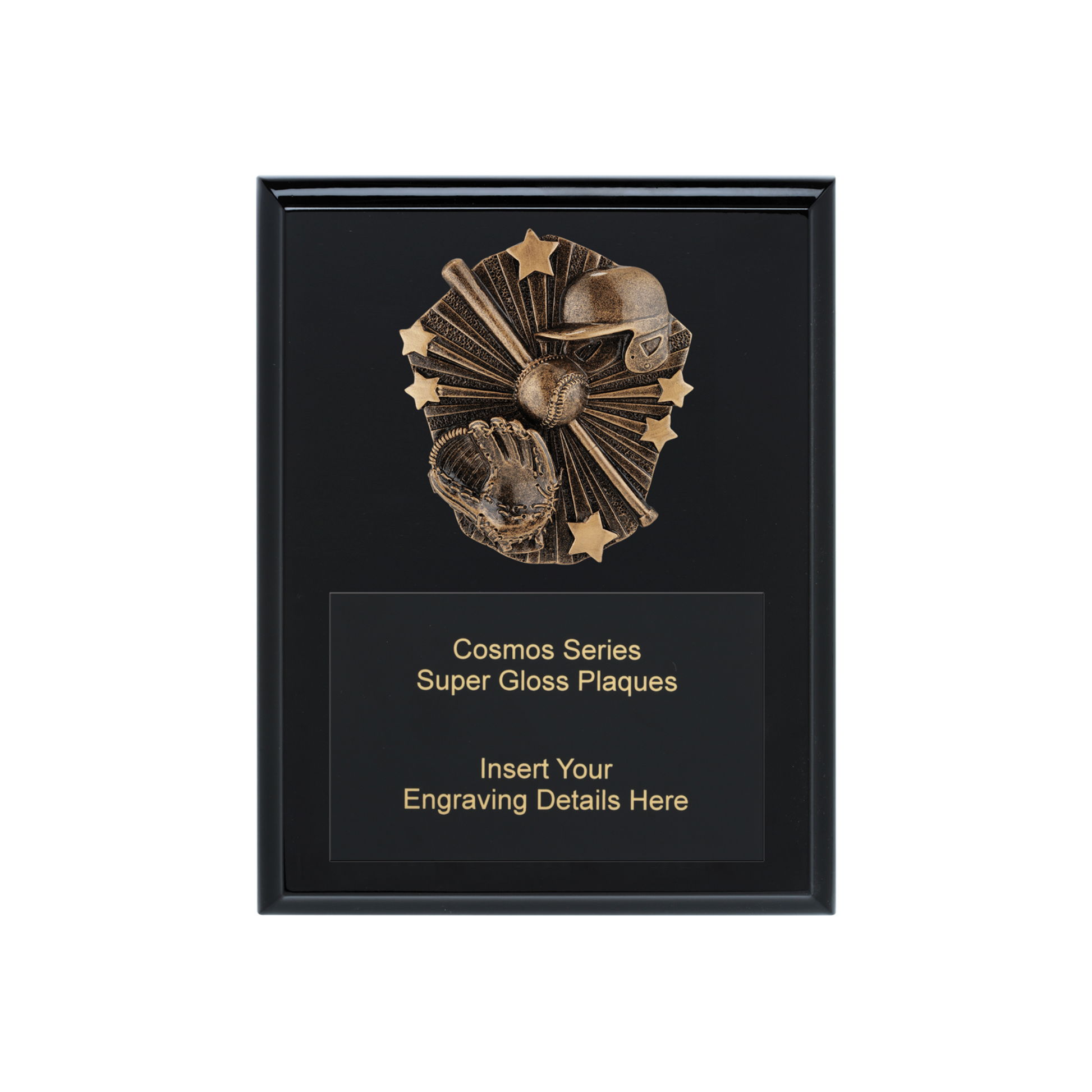 Cosmos Baseball Black Super Plaque