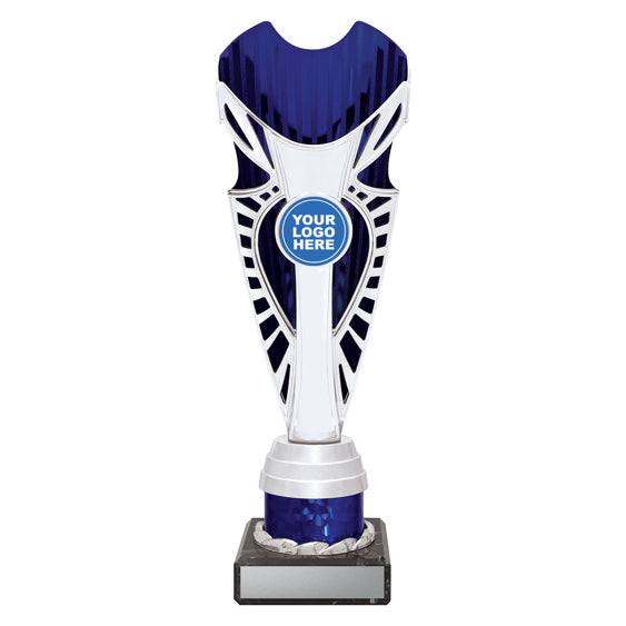 Blue Silver Shine Trophy Cup