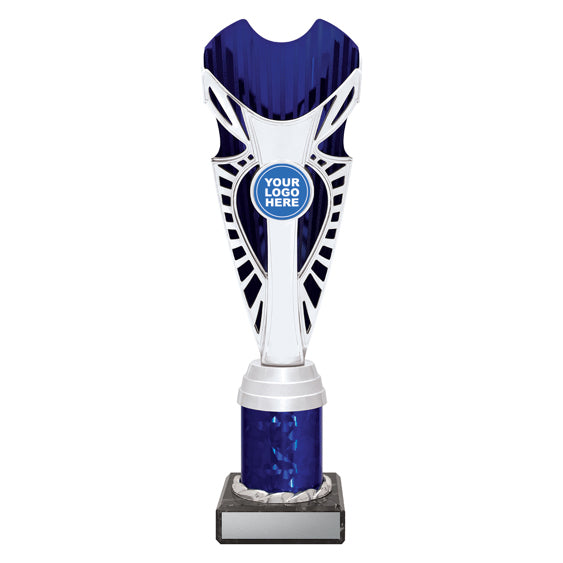 Blue Silver Shine Trophy Cup