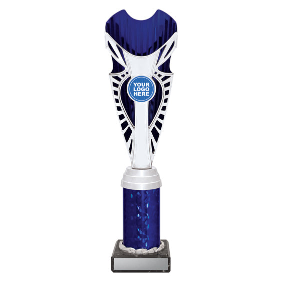 Blue Silver Shine Trophy Cup