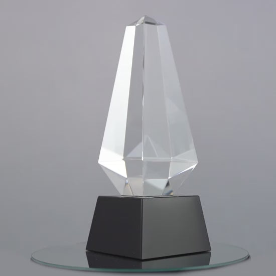 Black & Clear Crystal Obelisk Award