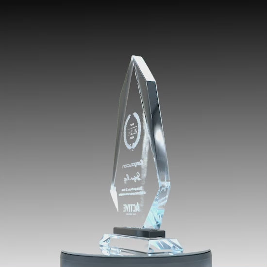 Black Dualliss Glass Arrowhead Award