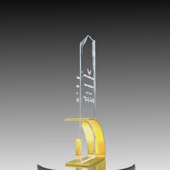Modern Fusion Gold Blade Glass Award